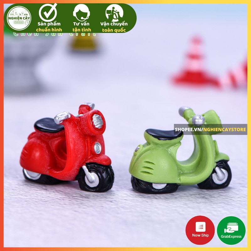 Phụ kiện Xe vespa trang trí tiểu cảnh, cây cảnh, sen đá