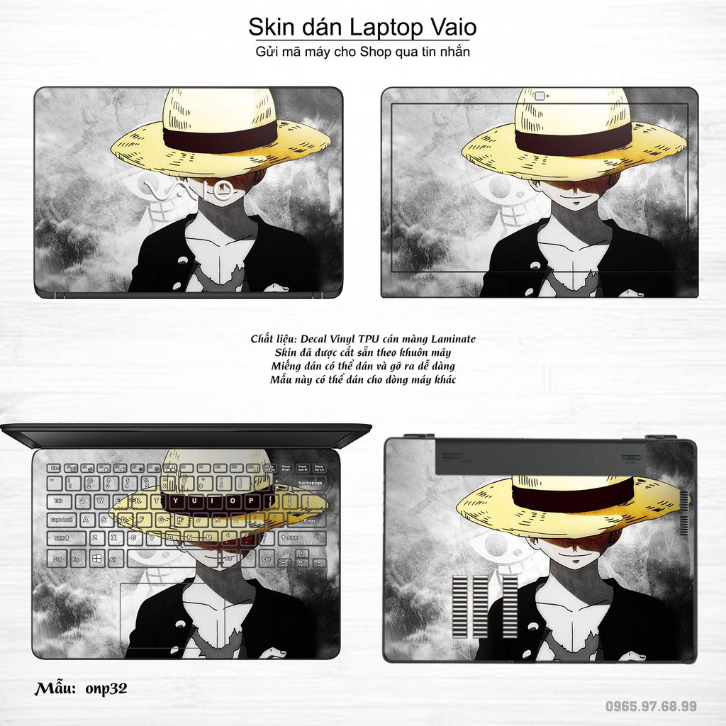 Skin dán Laptop Sony Vaio in hình One Piece _nhiều mẫu 22 (inbox mã máy cho Shop)