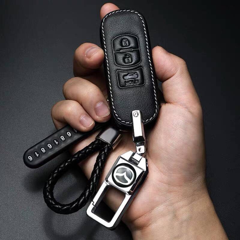 Mazda Vỏ Da Bảo Vệ Chìa Khóa Xe Hơi Mazda Anksaila cx4 cx5 Cx-9 Atez 6 Ruiyi 3 Stars Gallery 2 móc chìa khóa ô tô