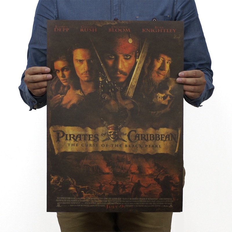 Poster phim Cướp biển vùng Caribbean 51x35.5cm