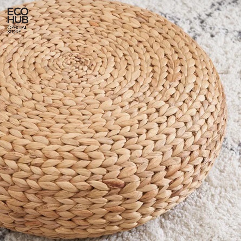 Đôn lục bình ECOHUB bo tròn, êm ái, ngồi thoải mái (Water Hyacinth Chair)