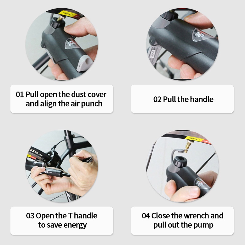 Ống Bơm Xe Đạp Leo Núi GIYO Mini Kèm Đồng Hồ Đo Áp Suất Tiện Dụng