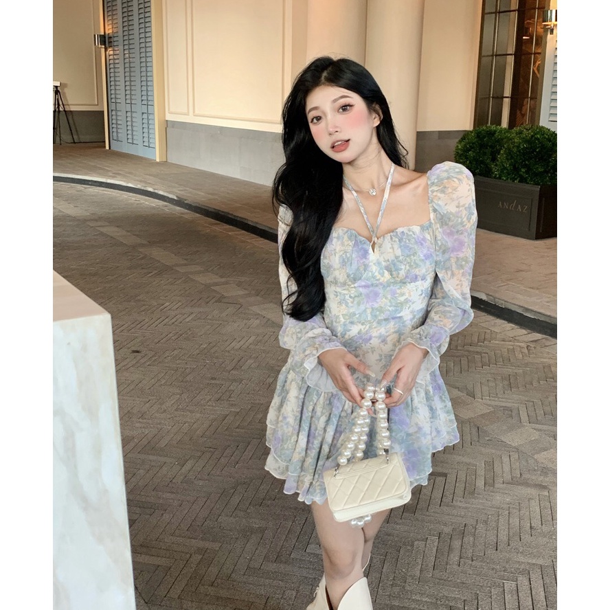 Váy hoa ulzzang tiểu thư bánh bèo