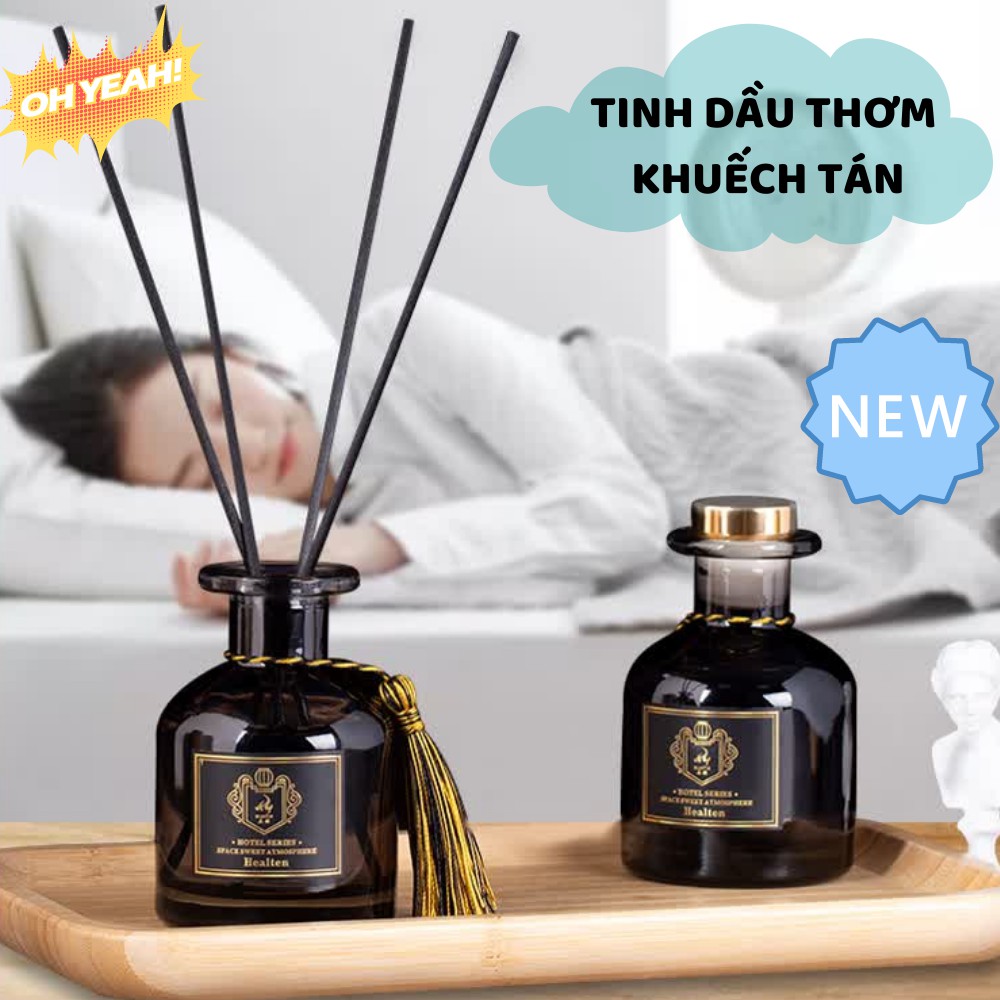 Tinh dầu thơm để phòng que gỗ khuếch tán, đen huyền bí sang trọng cho không gian nhà bạn TIME HOME