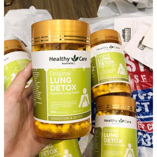 Thải độc phổi lung detox healthy care úc - 180 viên