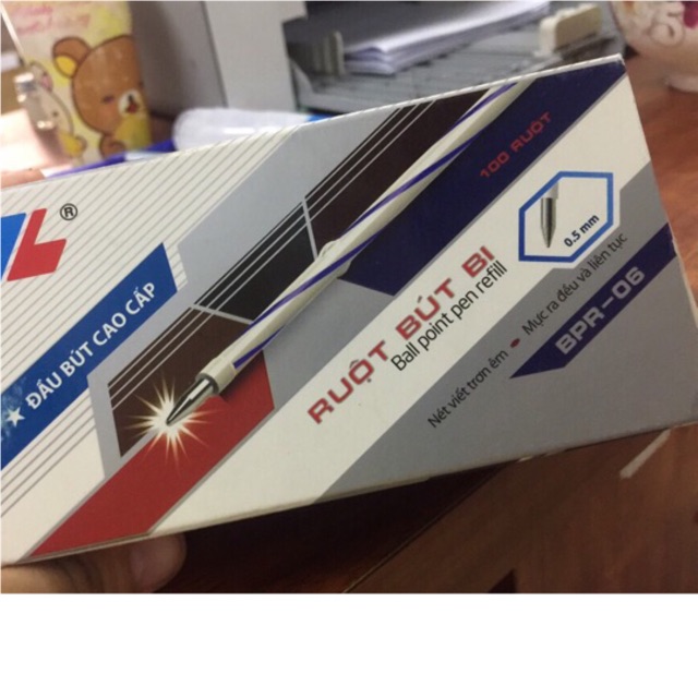 Ruột bút bi 036/027 TL - ngòi trơn - 1 vỉ 10 cái