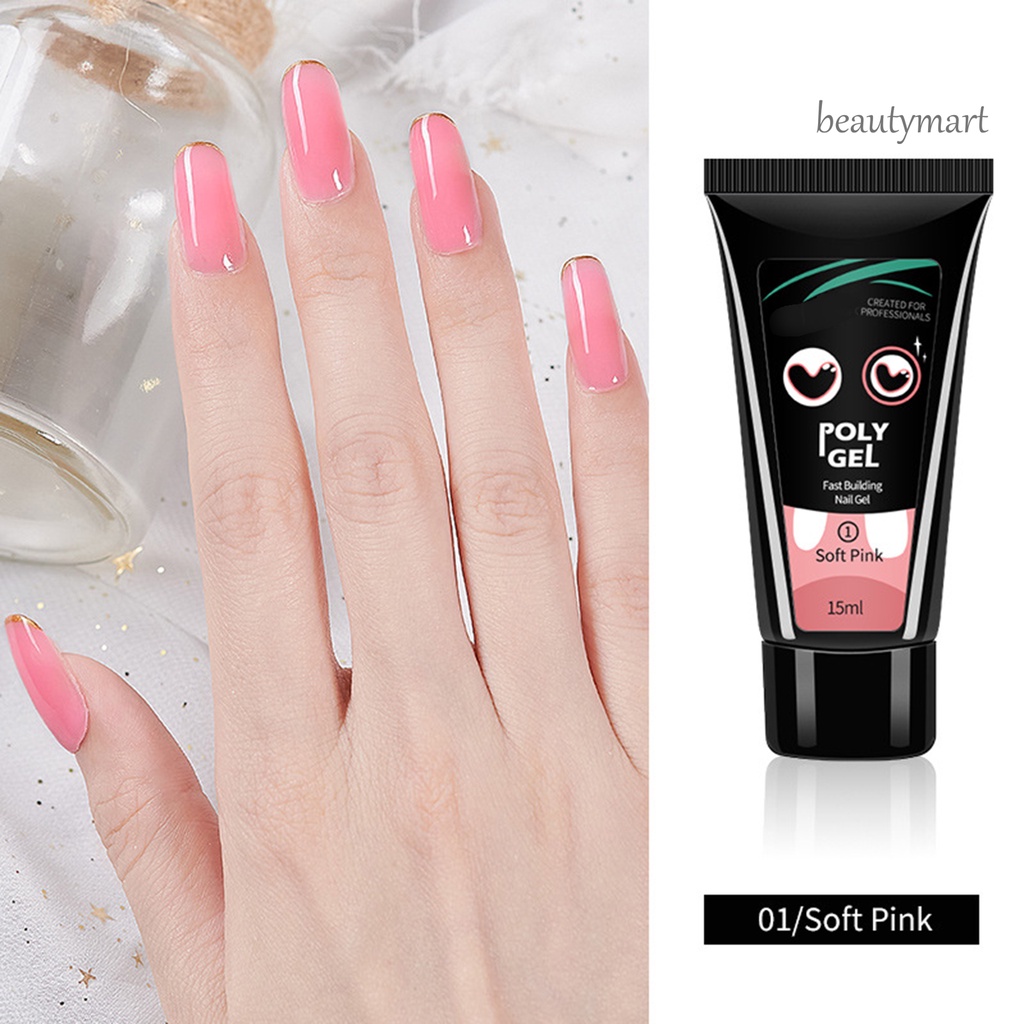 [Hàng mới về] Keo đắp móng tay 15ml không đau lâu trôi an toàn sử dụng tiện lợi