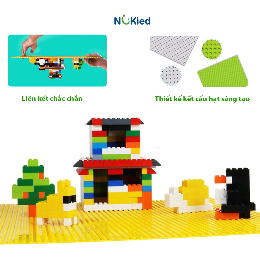 Tấm Lót Nền Trưng Bày Lego Miếng Dày Dẻo Đàn Hồi Mẫu Mới Đế Base KT 25,5x25,5 1024 Nút Hạt_Nukiedvn