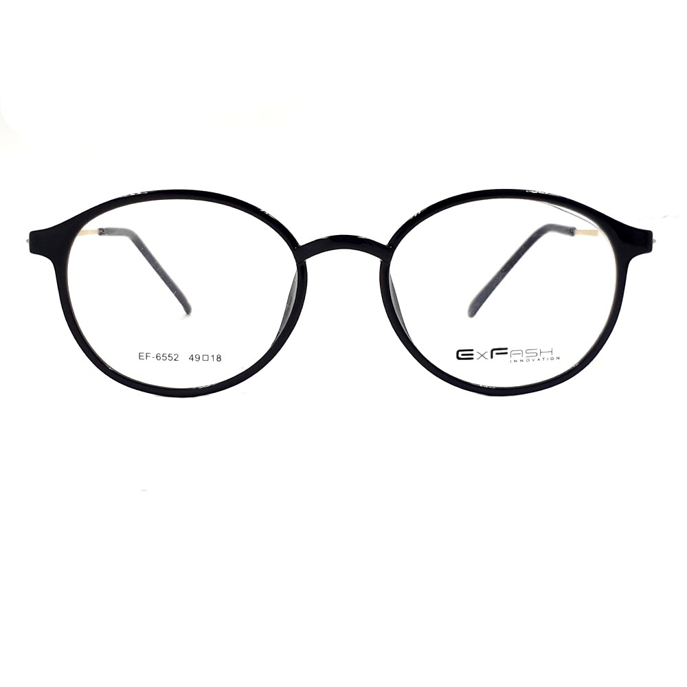 Gọng kính cận nam nữ Exfash EF6552 001 GD chính hãng (tròng cận 0 độ)