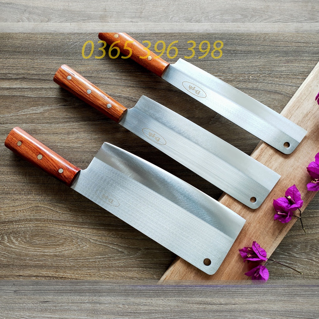 Dao làm bếp bộ 3 dao làm bằng thép trắng nhật không gỉ, được rèn thủ công 100% tại làng rèn lý Nhân Vĩnh Phúc ,chuyên ch