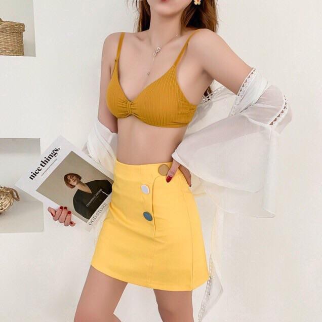 Áo Bra Tăm Thắt Nơ 9932  Áo Bra Thắt Nơ Gân Tăm 💖FREESHIP💖 Bra Nữ Cực Xinh Cotton 2 Dây [Có Mút Ngực Có Thể Tháo Rời] | BigBuy360 - bigbuy360.vn