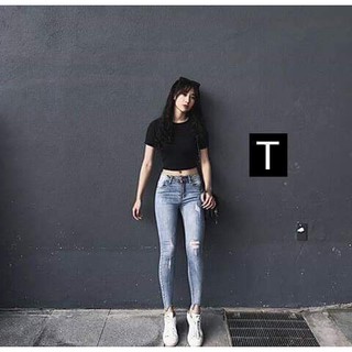 Áo croptop trơn chất dãn HSU0303