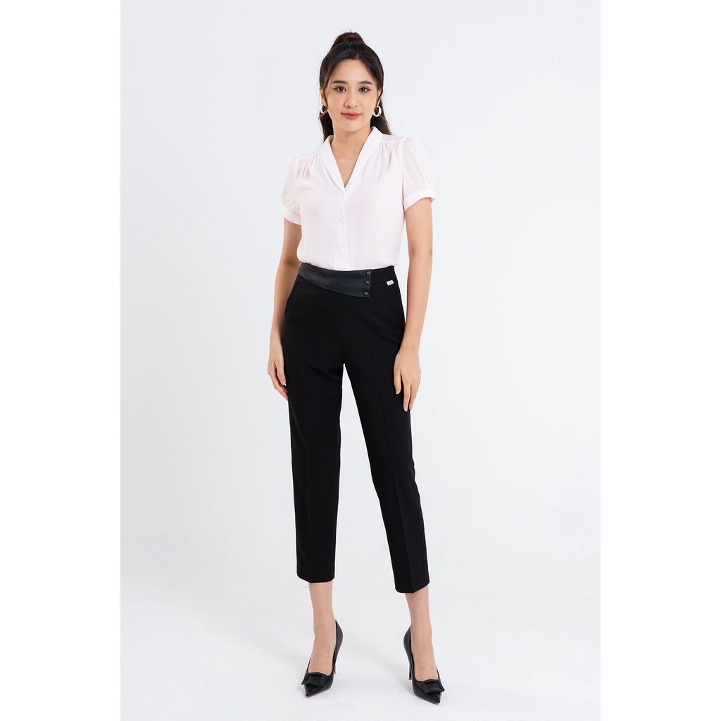 Quần Công Sở LAMER Ống Côn Cạp Đính Cúc L64K22Q013