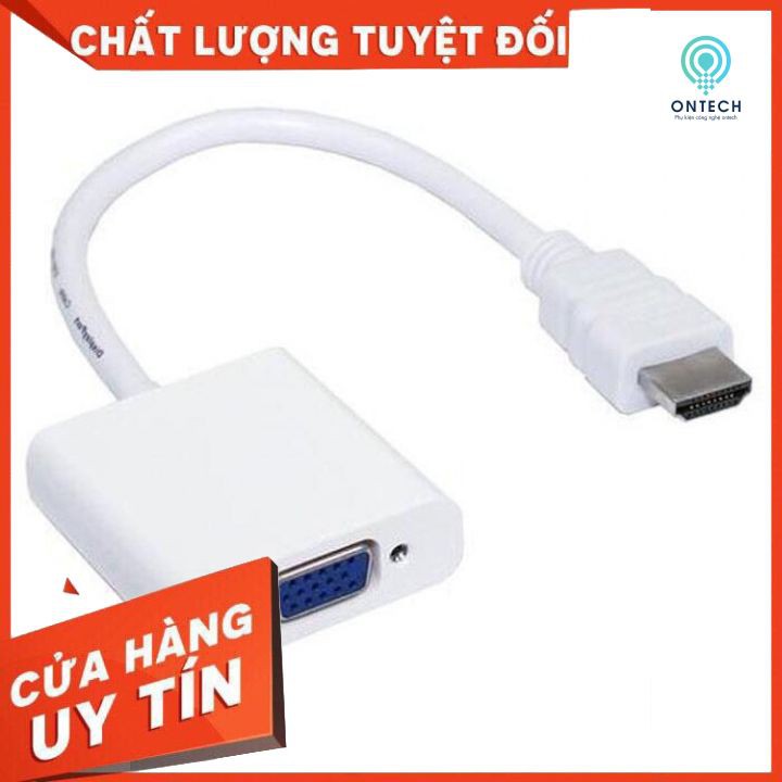 Cáp chuyển đổi tín hiệu HDMI to VGA màu trắng