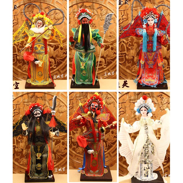 Mô hình Tôn Ngộ Không, Quan Công, Trương Phi, Mộc Quế Anh phong cách hát bội hý kịch 12inch