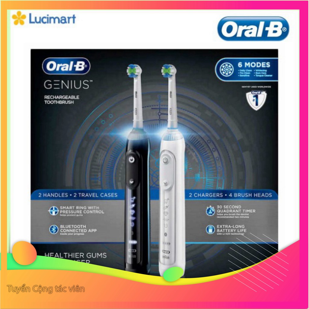 SALE LỚN 80% Bàn chải điện Oral B Pro 1000 Pro 3000 Pro 5000 Pro 6000 Genius [Hàng Đức] SALE LỚN 80%