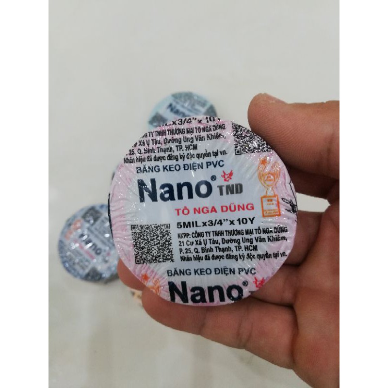 Băng dính điện Nano Tô Nga Dũng 10Y(9m)