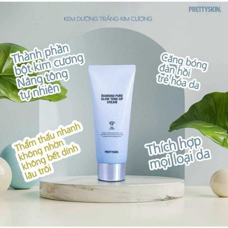 Kem dưỡng trắng Prettyskin Diamand Pure Glow Tone-up