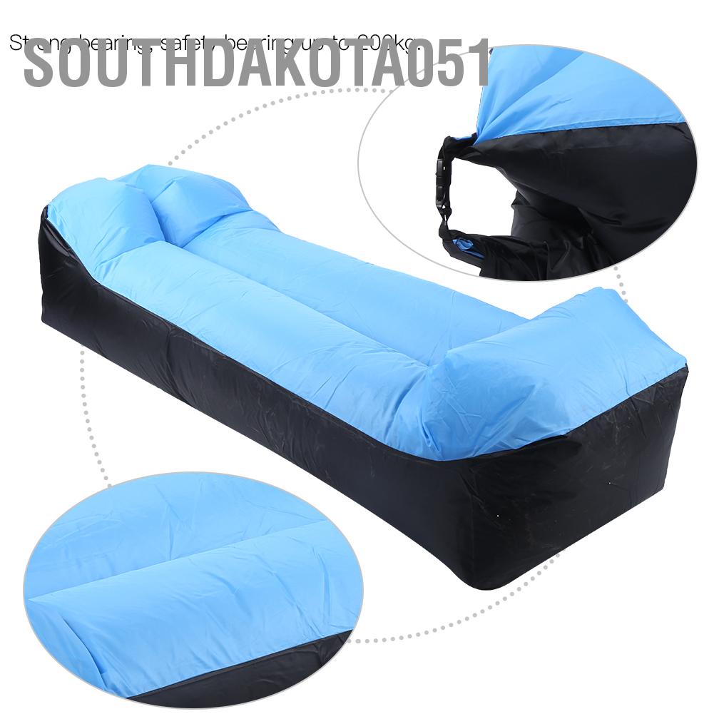 Hàng Sẵn Ghế Sofa bơm hơi bằng vải oxford chống nước cho ngoài trời Bãi biển Du lịch siêu nhẹ【Southdakota051】