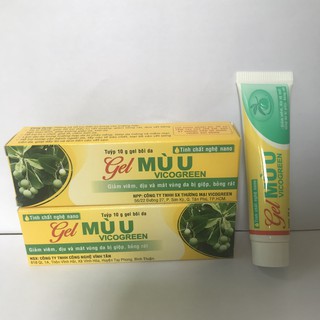 Gel bôi bỏng Nội địa - Gel hộ trợ vết thương, giảm bỏng rát - Gel Mù U - VIcogreen