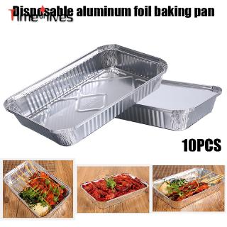 Bộ 10 chảo bằng giấy nhôm 2200ml dùng một lần tiện dụng khi nấu ăn