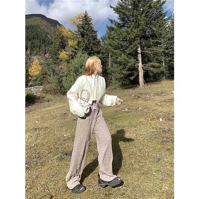 Áo Khoác Bóng Chày Dáng Ngắn / Dài Thêu Chữ Phong Cách Retro Mỹ 2022 Cho Nữ 2021