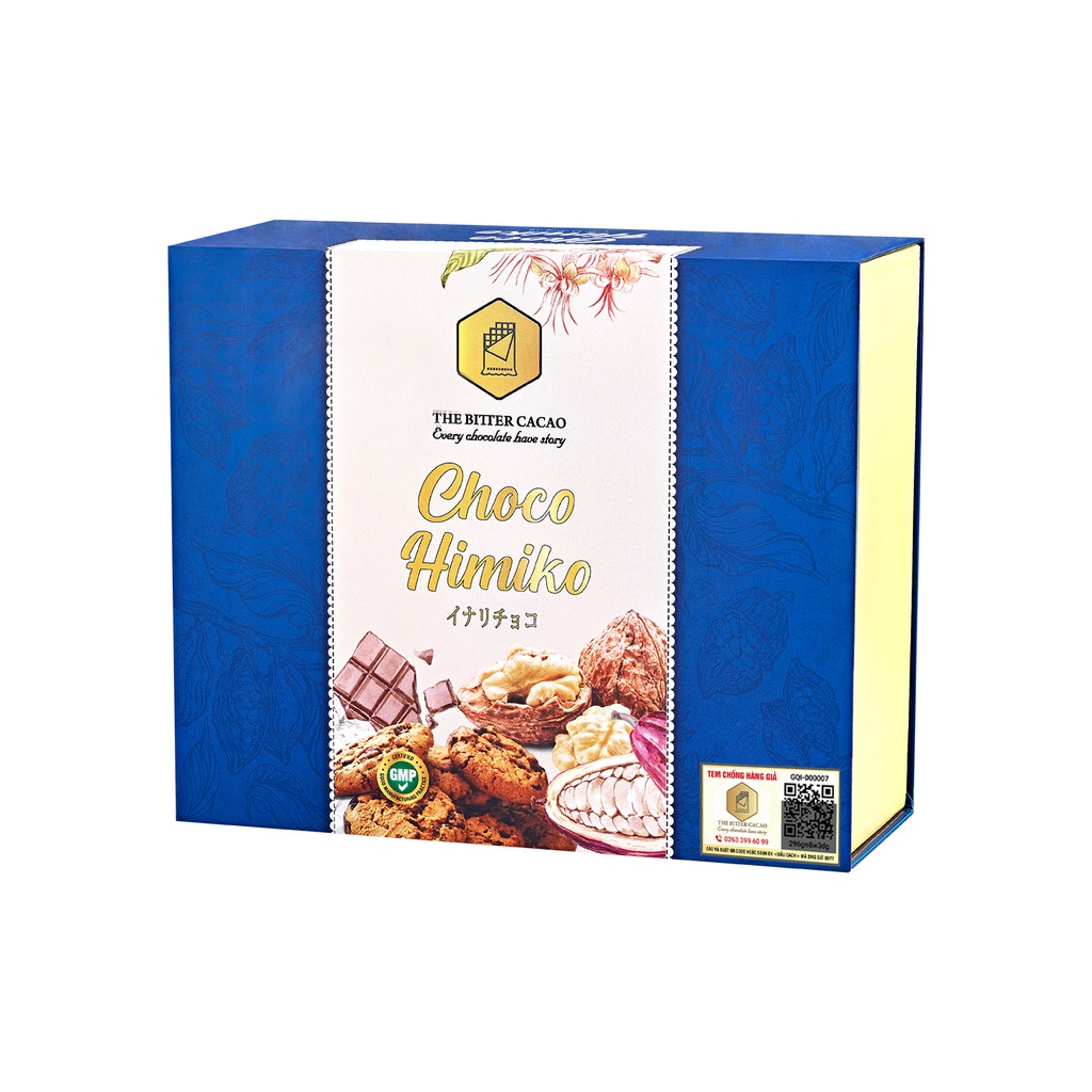 Thực phẩm cacao tăng cân The Bitter Cacao Choco Himiko hộp 20 gói x30g hỗ trợ tăng cân nhanh chóng