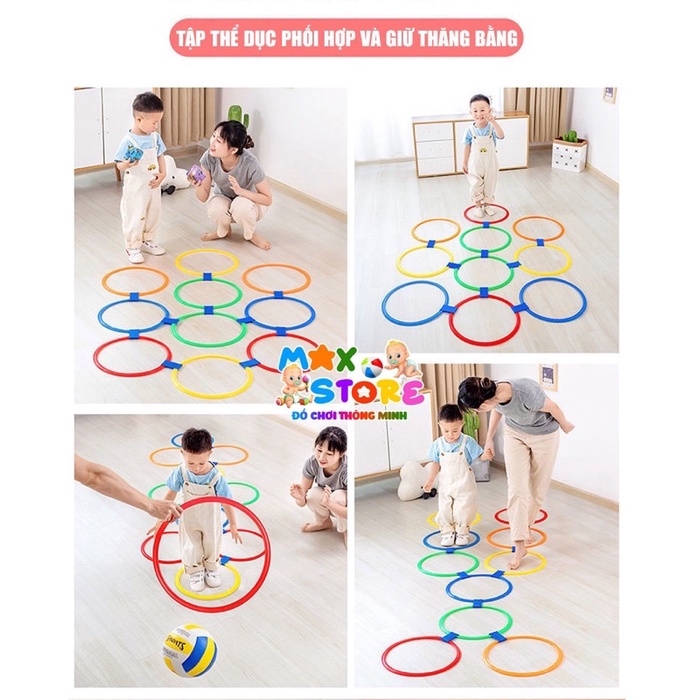 Set Đồ Chơi 10 Vòng Nhảy Tròn 38cm vui nhộn cho bé