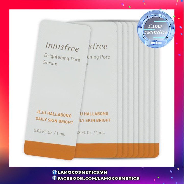 Sample Tinh Chất Dưỡng Trắng Da, Se Lỗ Chân Lông Innisfree Whitening Pore Serum