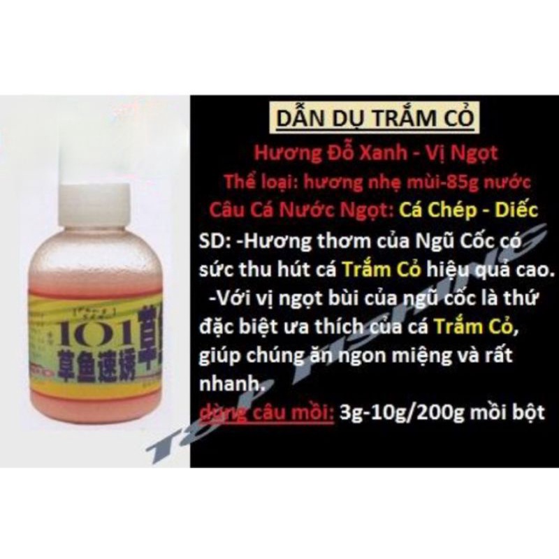 Hương Dụ Trắm Cỏ 101 - Tinh Mùi Câu Cá