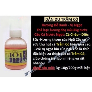 Hương dụ trắm cỏ 101 - tinh mùi câu cá