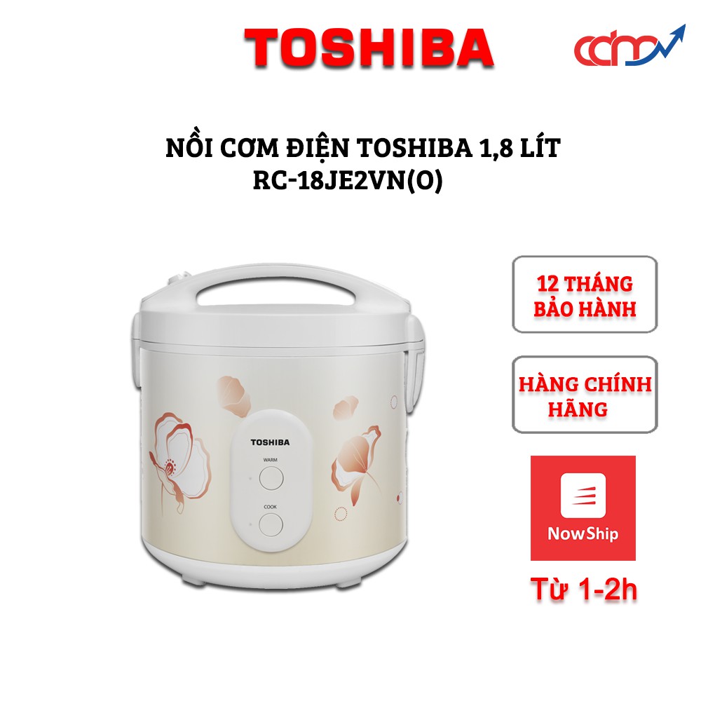 Nồi cơm điện Toshiba 1,8 lít RC-18JE2VN(O) - Hàng chính hãng 2021, bán chạy nhất thị trường