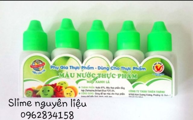 Set 5 lọ MÀU THỰC PHẨM loại đắt nấu ăn, làm bánh đc chọn màu