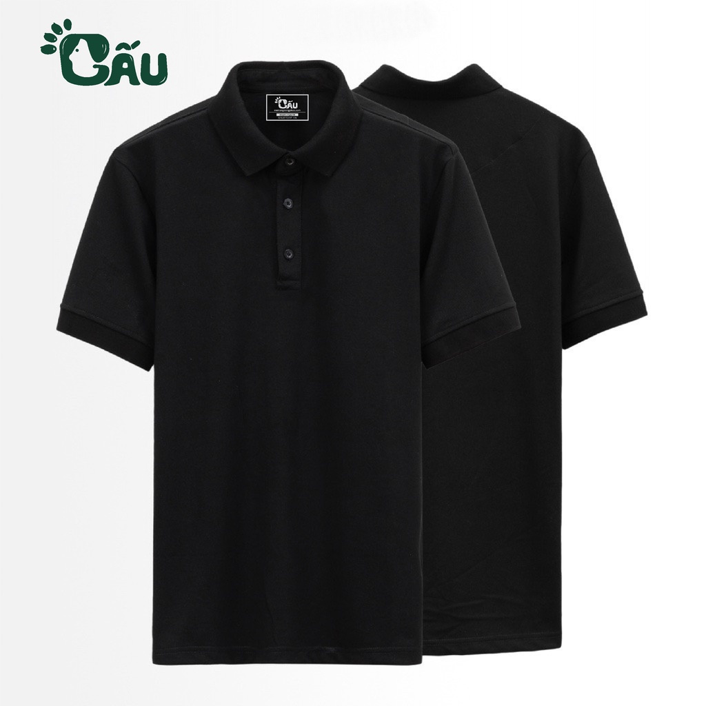Áo thun Polo trơn GẤU 194 vải coton 100% co dãn 4 chiều cao cấp form gerular fit sang chảnh - POLO COTTON