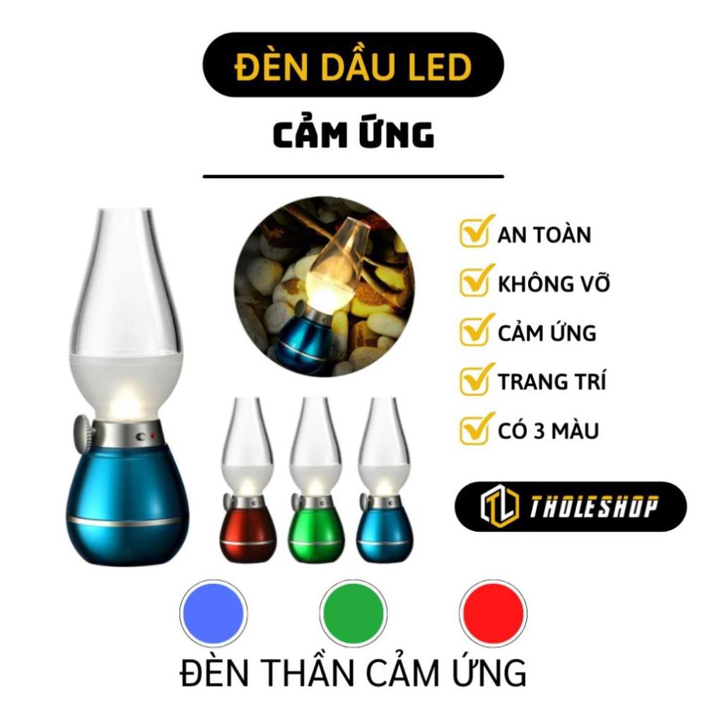 Đèn cầy bàn thờ - Đèn thần dầu thời cổ cảm ứng thổi hơi là sáng tắt tiện lợi, có nút điều chỉnh độ sáng 2304