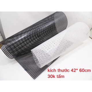 tấm nhựa canvas lỗ vuông to dụng cụ túi ví