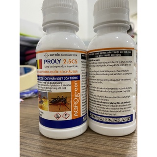 Proly 2.5CS chai 100ml - thuốc diệt côn trùng: ruồi muỗi kiến gián