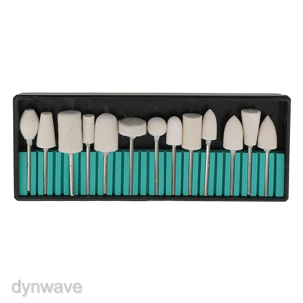 Bộ 13 Đầu Len Đánh Bóng Móng Tay Thay Thế Tiện Dụng