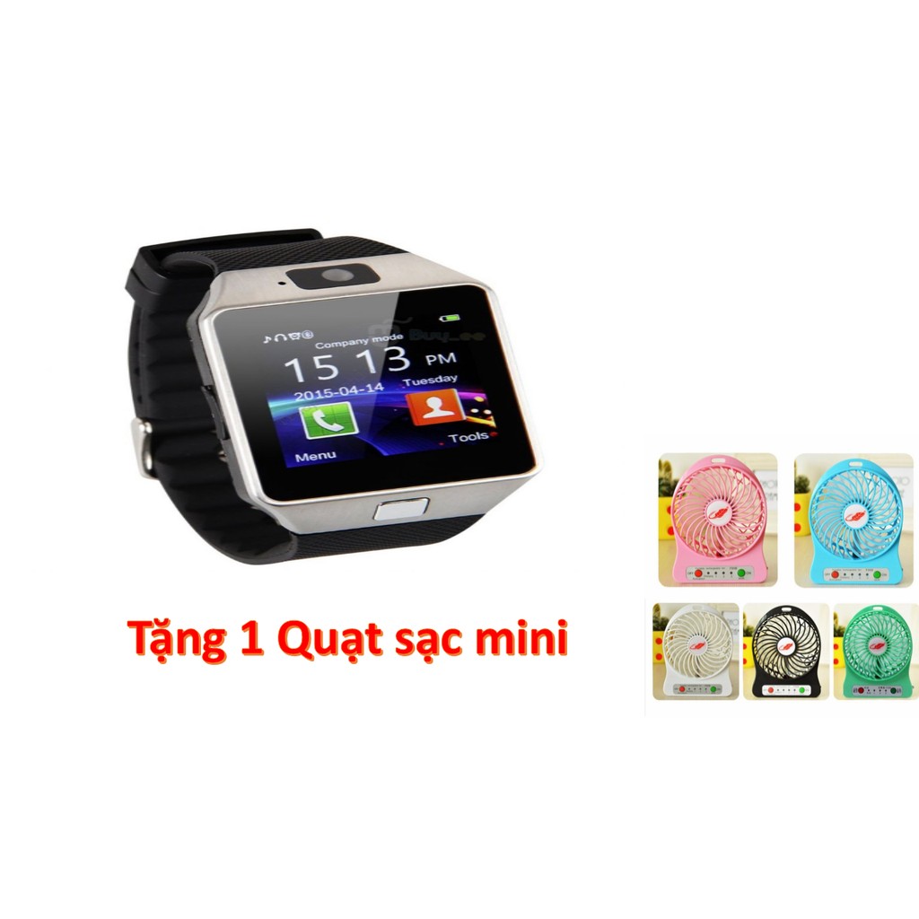 Combo sản phẩm đồng hồ DZ09 + Quạt mini 3 tộc độ
