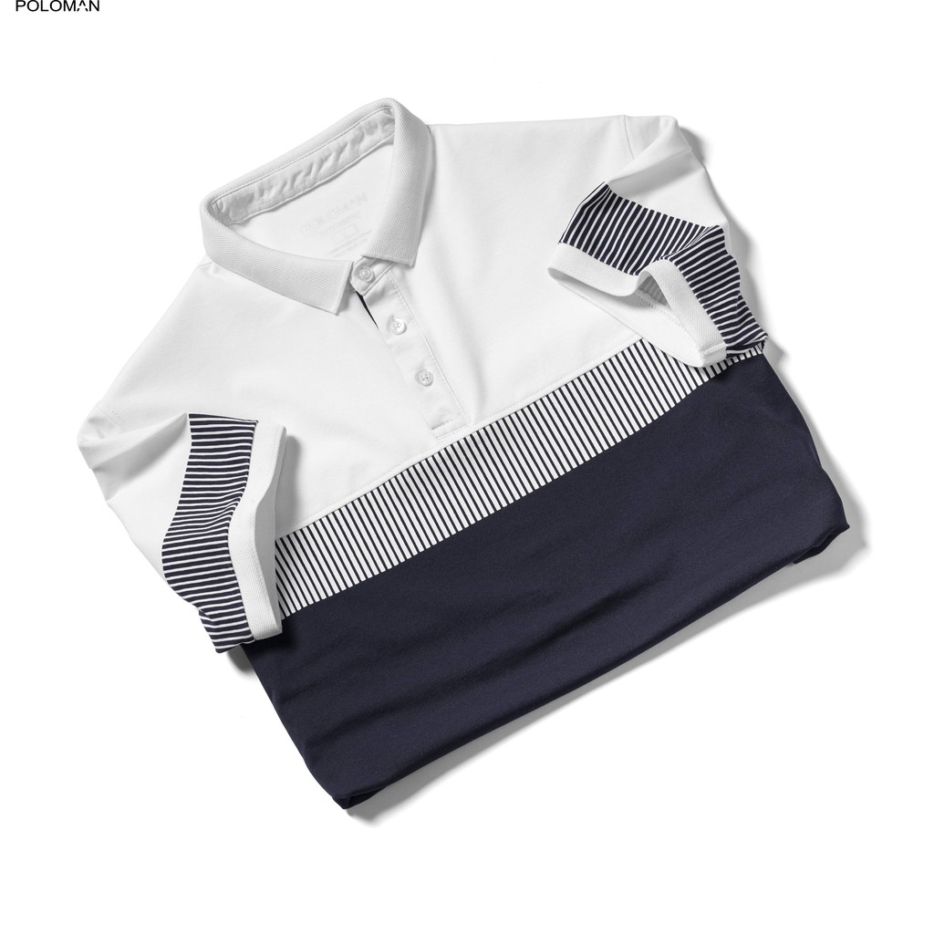 Áo Polo nam cổ bẻ phối ROY vải cá sấu Cotton xuất xịn,chuẩn form,trẻ trung - thanh lịch - POLOMAN. | BigBuy360 - bigbuy360.vn