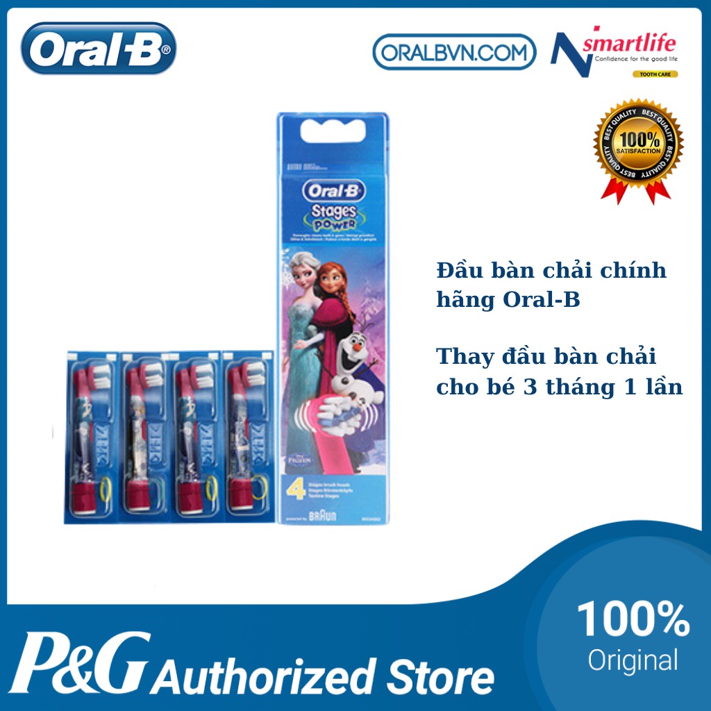 Đầu bàn chải trẻ em Oral B thay thế chính hãng (Disney, Starwar,...) cho trẻ em, bé trai từ 3 tuổi