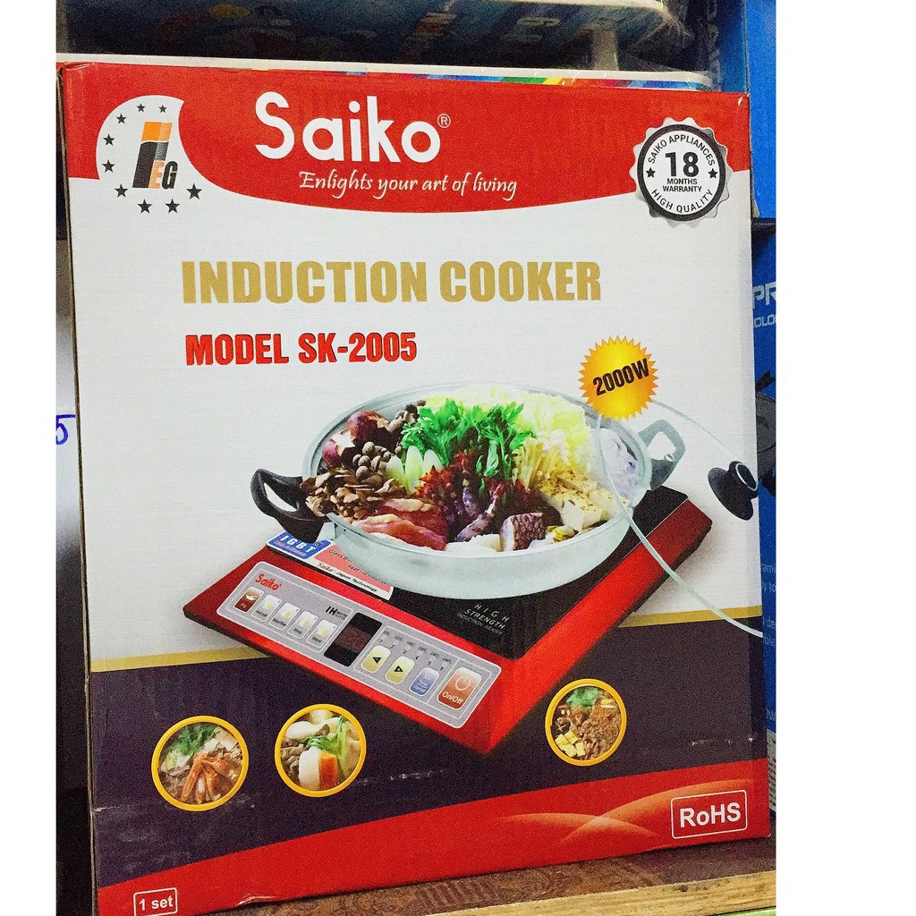 Bếp từ Saiko-2005 - Bếp cảm ứng, có chức năng hẹn giờ