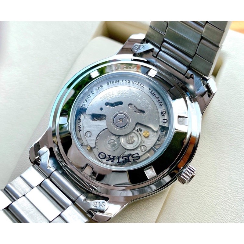 Đồng hồ nam dây thép SEIKO 5 Automatic SNKP15K1 Silver