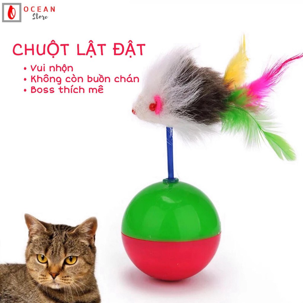 Đồ chơi cho mèo - Chuột lật đật