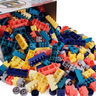 Building Block 520 chi tiết loại 1- Bộ đồ chơi lắp ráp xếp hình loại to cho bé sáng tạo phát triển trí tuệ và giải trí