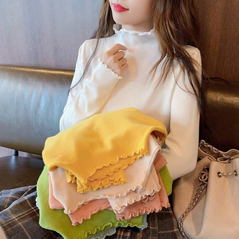 Áo Sweater Cổ Lọ Tay Dài Dáng Rộng Màu Trơn Thời Trang Hàn Quốc 2022