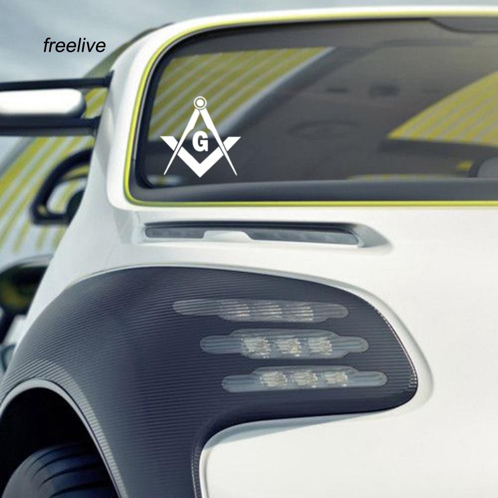 Decal dán xe hơi Logo Freemason