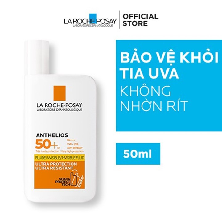 Sữa Chống Nắng La Roche-Posay Không Nhờn Rít SPF 50+ 50ml Anthelios Invisible Fluid