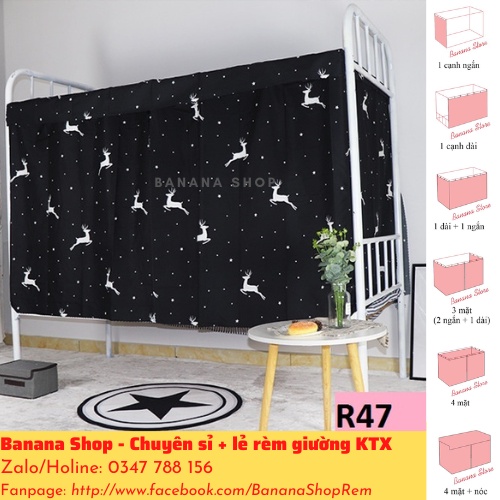 Rèm màn giường tầng ký túc xá sinh viên cản sáng, Rèm giường ký túc xá, rèm giường sinh viên, rèm giường tầng