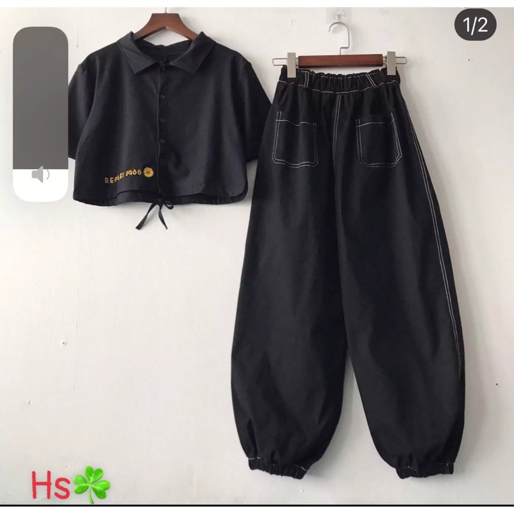 Quần 2 túi trước giả jean có bo chân - quần túi ngược cá tính-HươngSu-(PVN843)